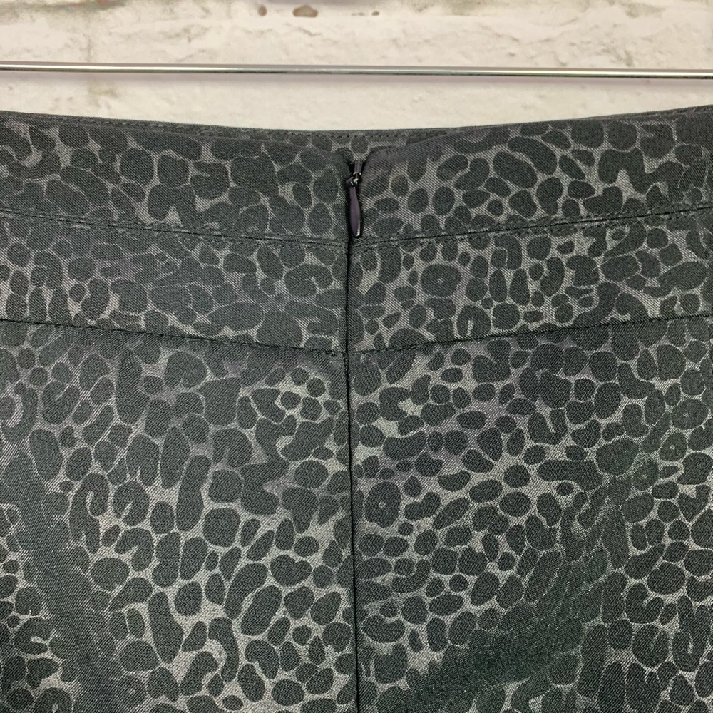 Cynthia Rowley Leopard Black Career Mini Skirt 10 - Picture 4 of 6